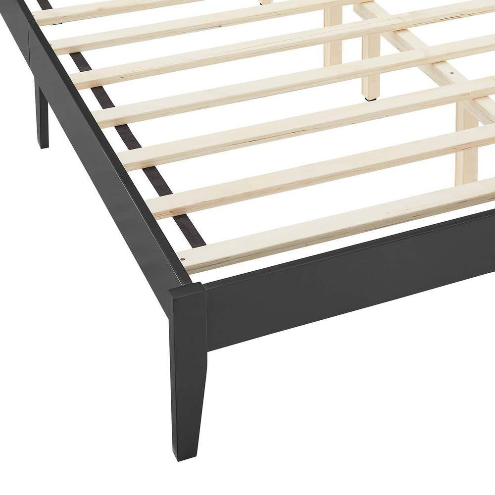 Sirocco Rattan and Wood King Platform Bed in Black