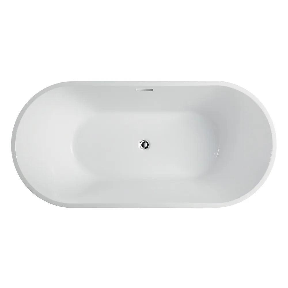 54" Acrylic Freestanding Soaking Bathtub