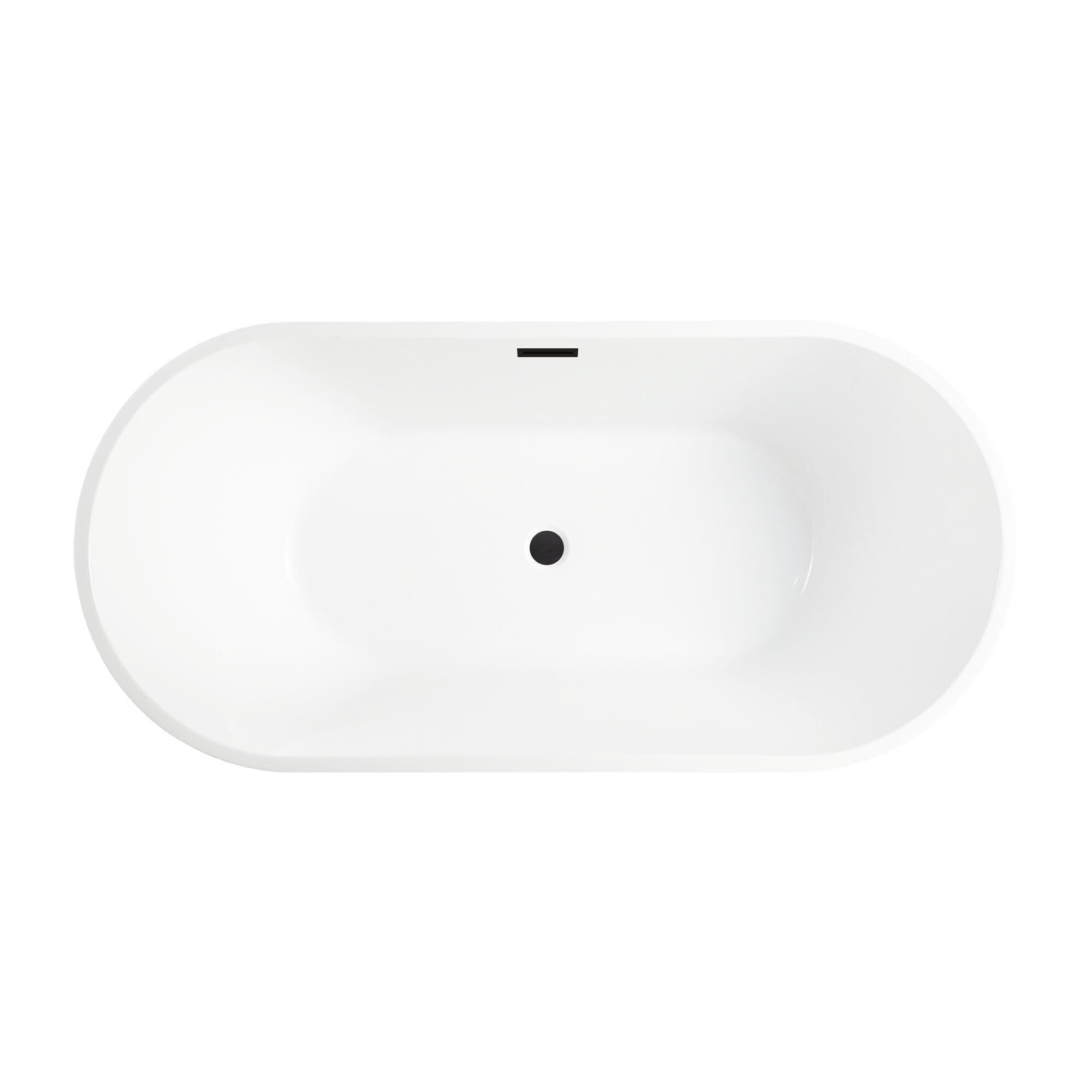 54" Acrylic Freestanding Soaking Bathtub