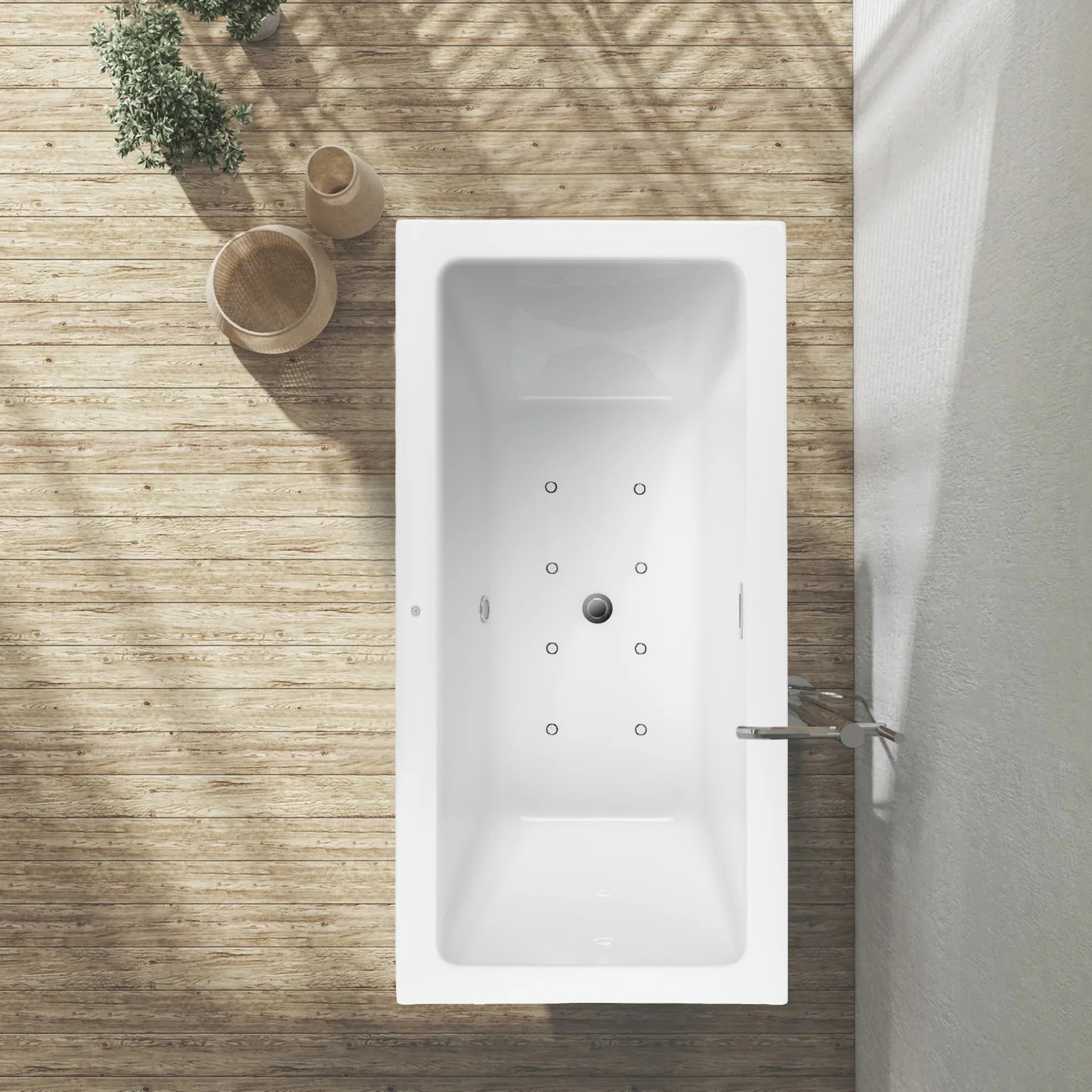 67" Acrylic Freestanding Soaking Bathtub