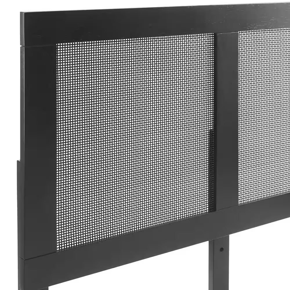 Sirocco Rattan and Wood King Platform Bed in Black