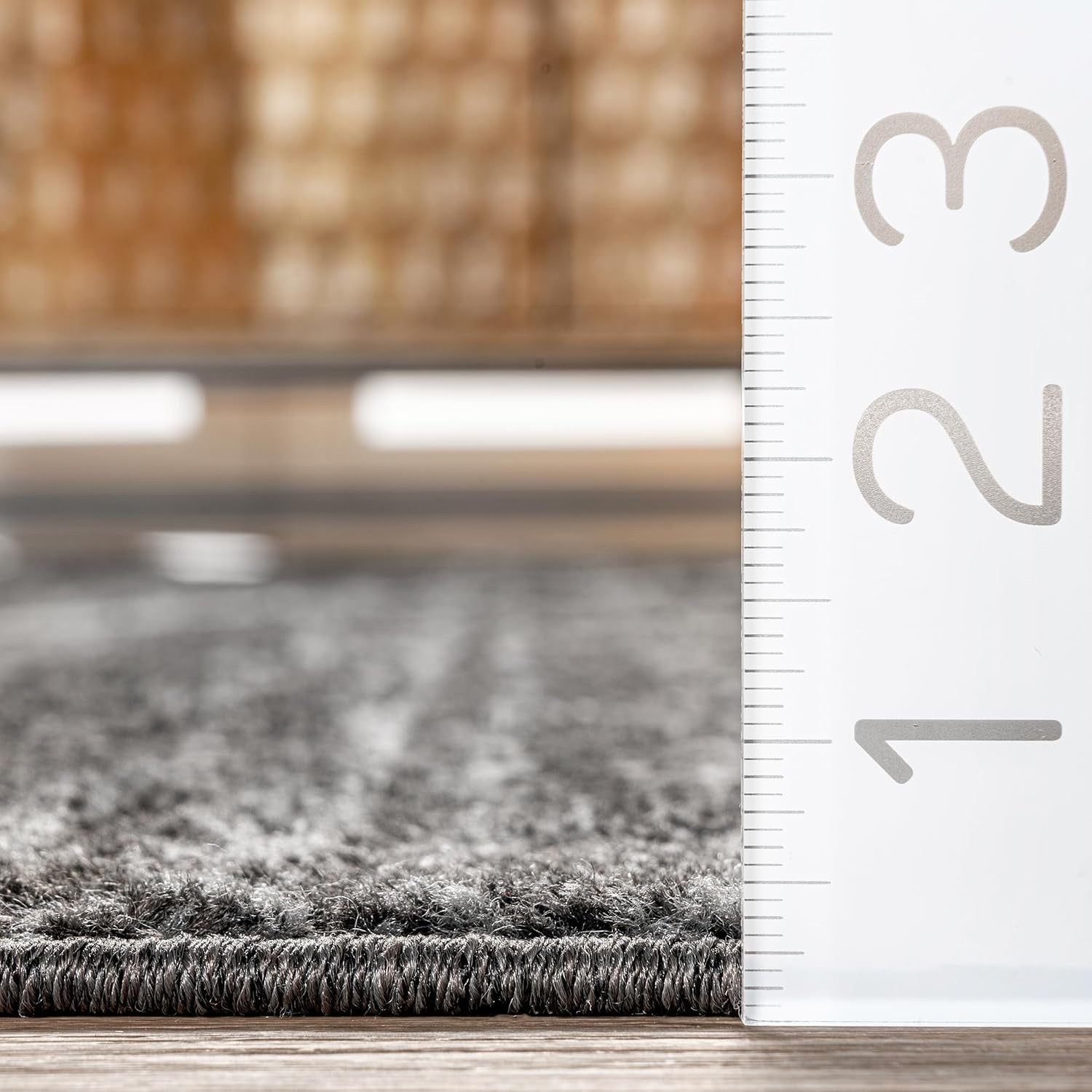 Thigpen Charcoal/Grey, 6' Round, Soft and Cozy, High Traffic, Stain Resistant, Easy Clean, Non-Shed, Durable Area Rug for Bedroom, Living Room, Dining Space, Den, Foyer, Entryway