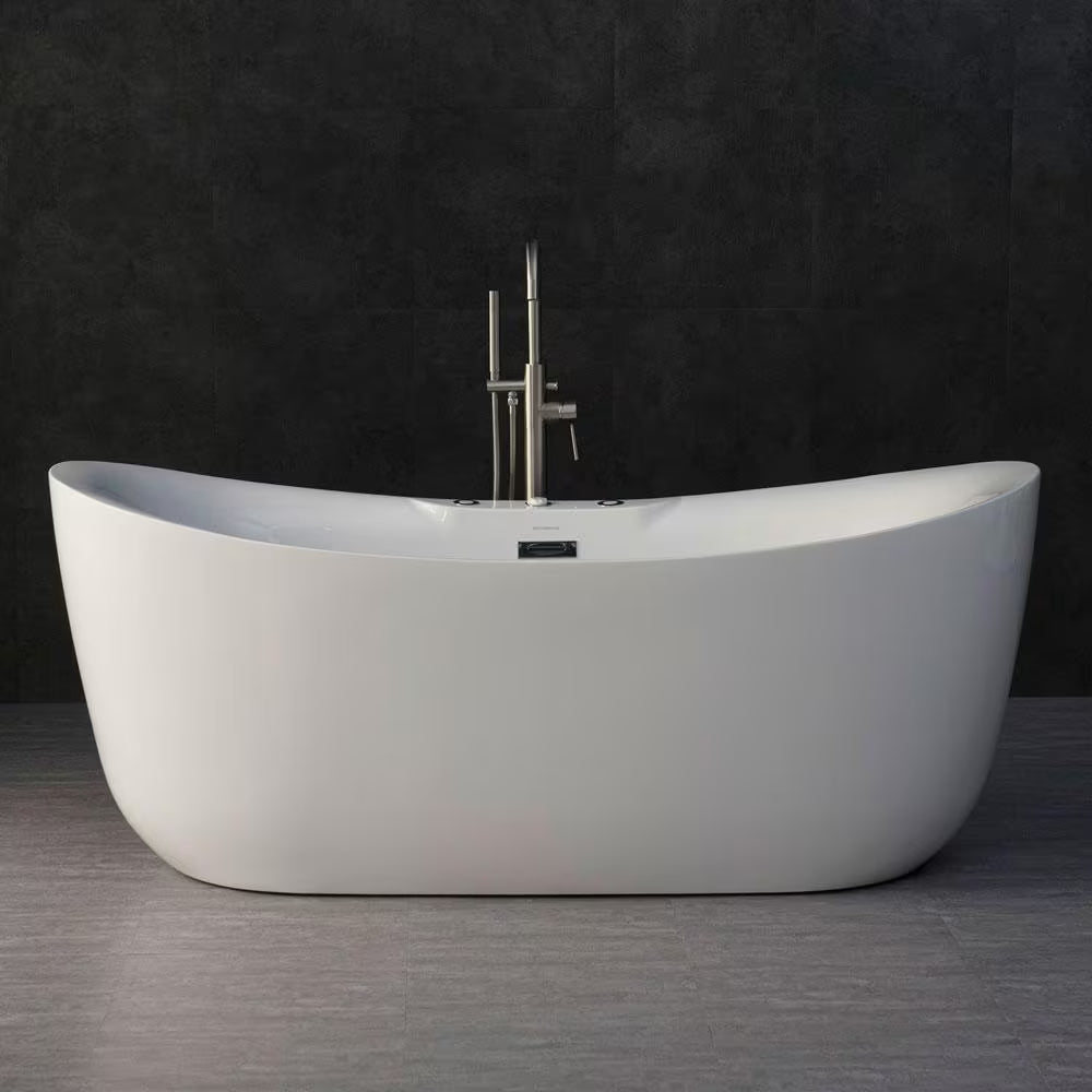 Venezia 71 In. X 31.5 In. Acrylic Combination Bathtub in White