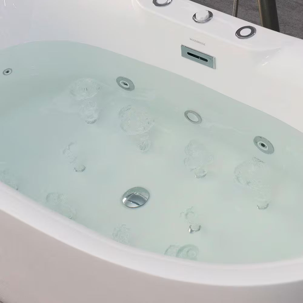 Venezia 71 In. X 31.5 In. Acrylic Combination Bathtub in White